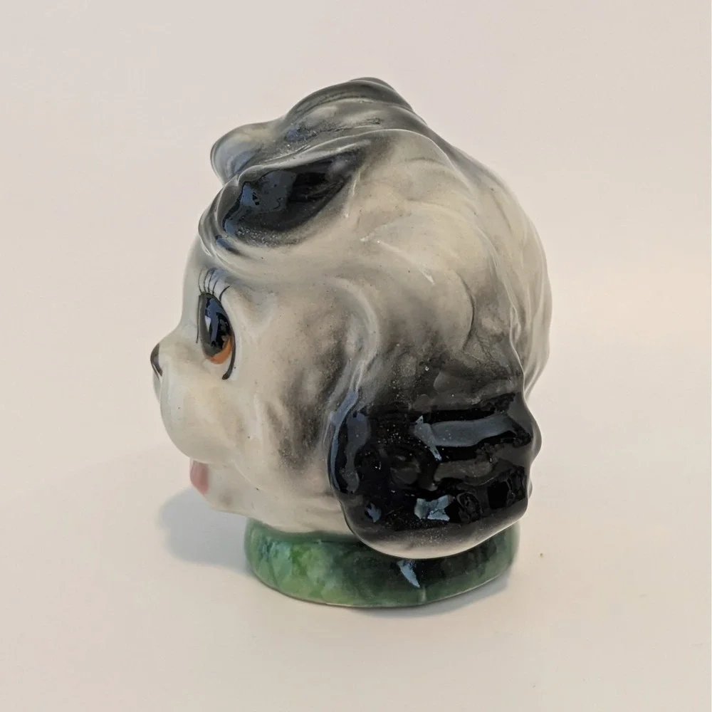 Vintage Poodle Head Dog Salt And Pepper Shakers Anthropomorphic Made In Japan